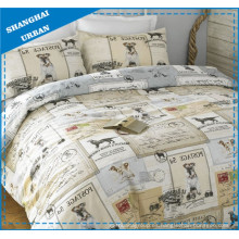 Cachorros Patchwork Impreso Poliéster Duvet Cover Set